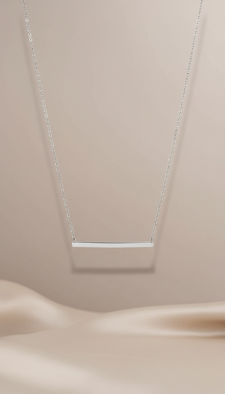 Minimal Bar Pendant Necklace
