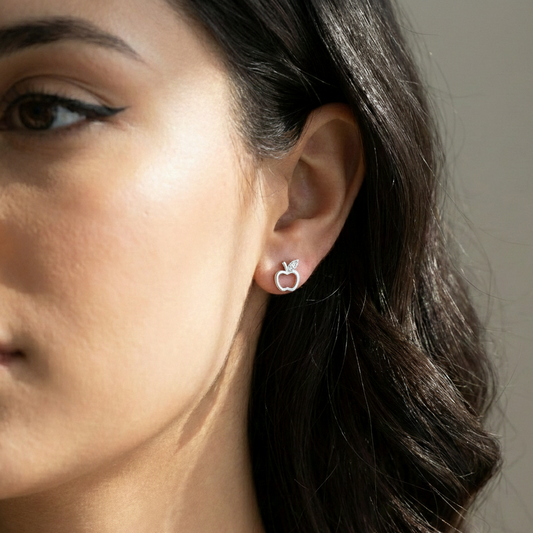 Enlighten Apple Stud Earrings