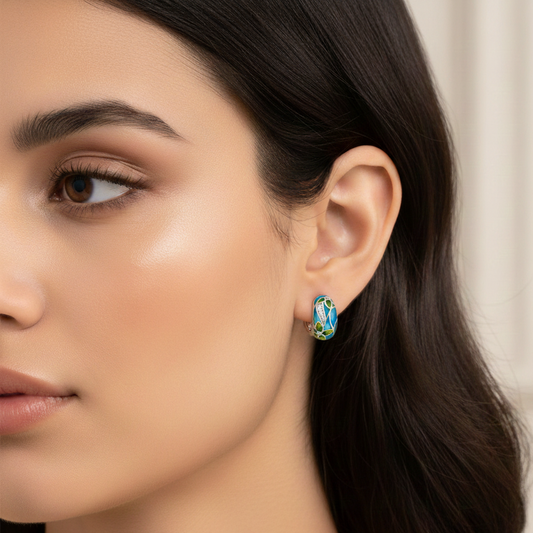 Enchanted Garden Hoop Earrings