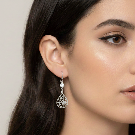 Starlit Dewdrop Hook Earrings