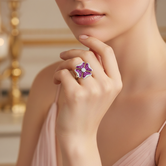 The Fuchsia Petal Bloom Ring