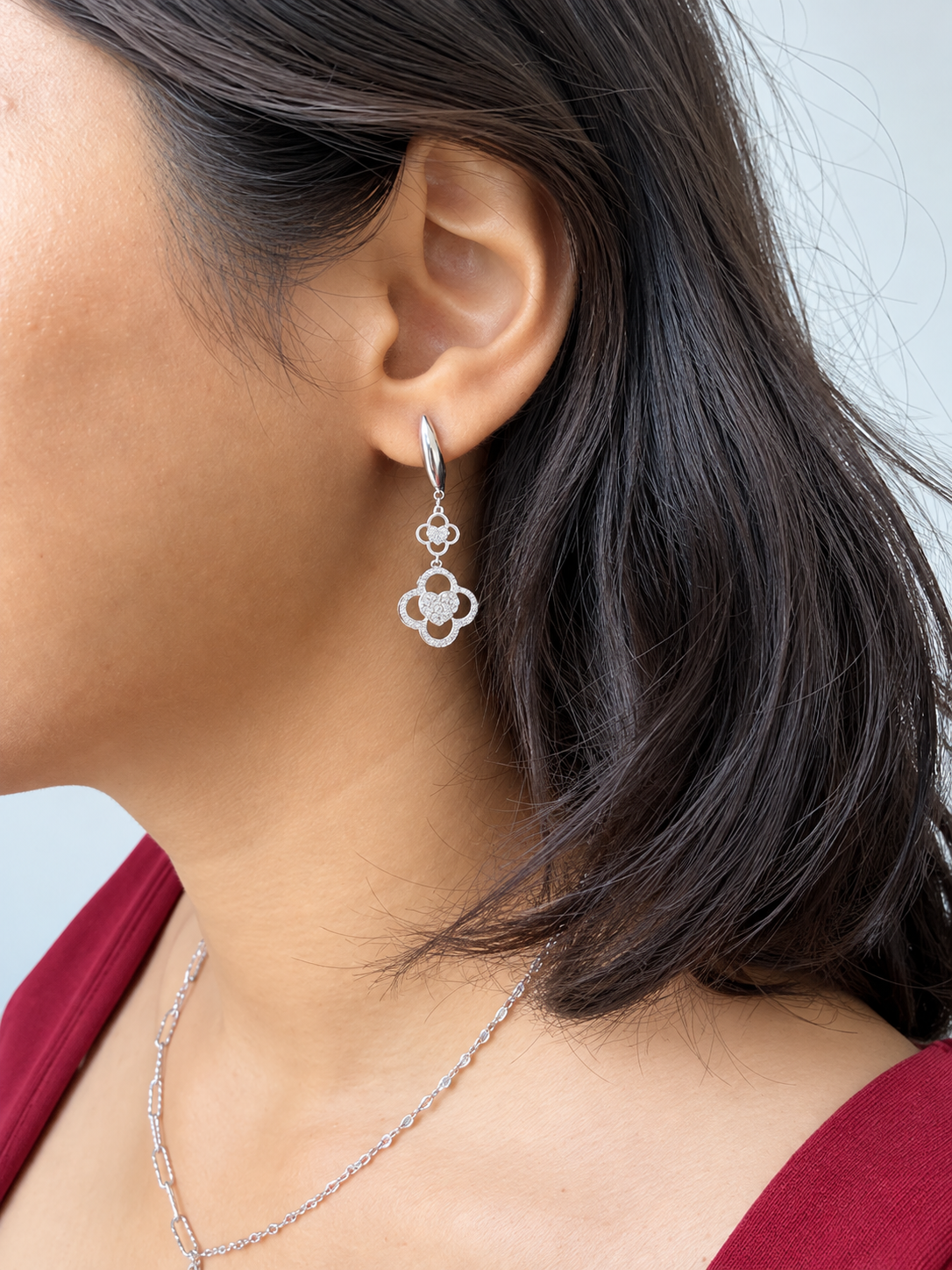 Heartfelt Bloom Drop Earrings