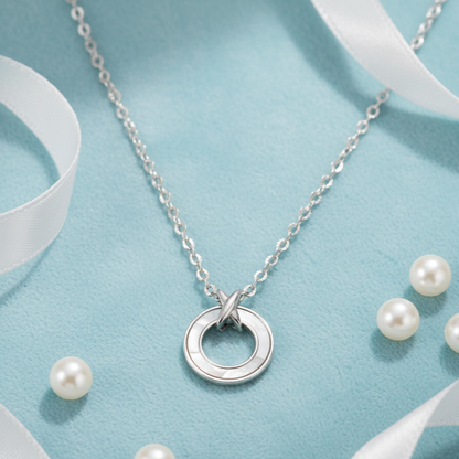The Mother of Pearl Medallion Necklace