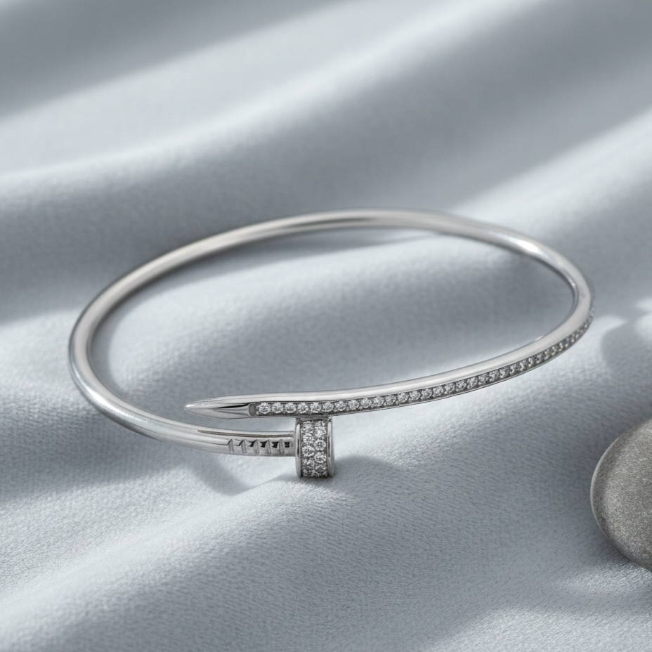 Urban Edge Diamond Nail Bracelet