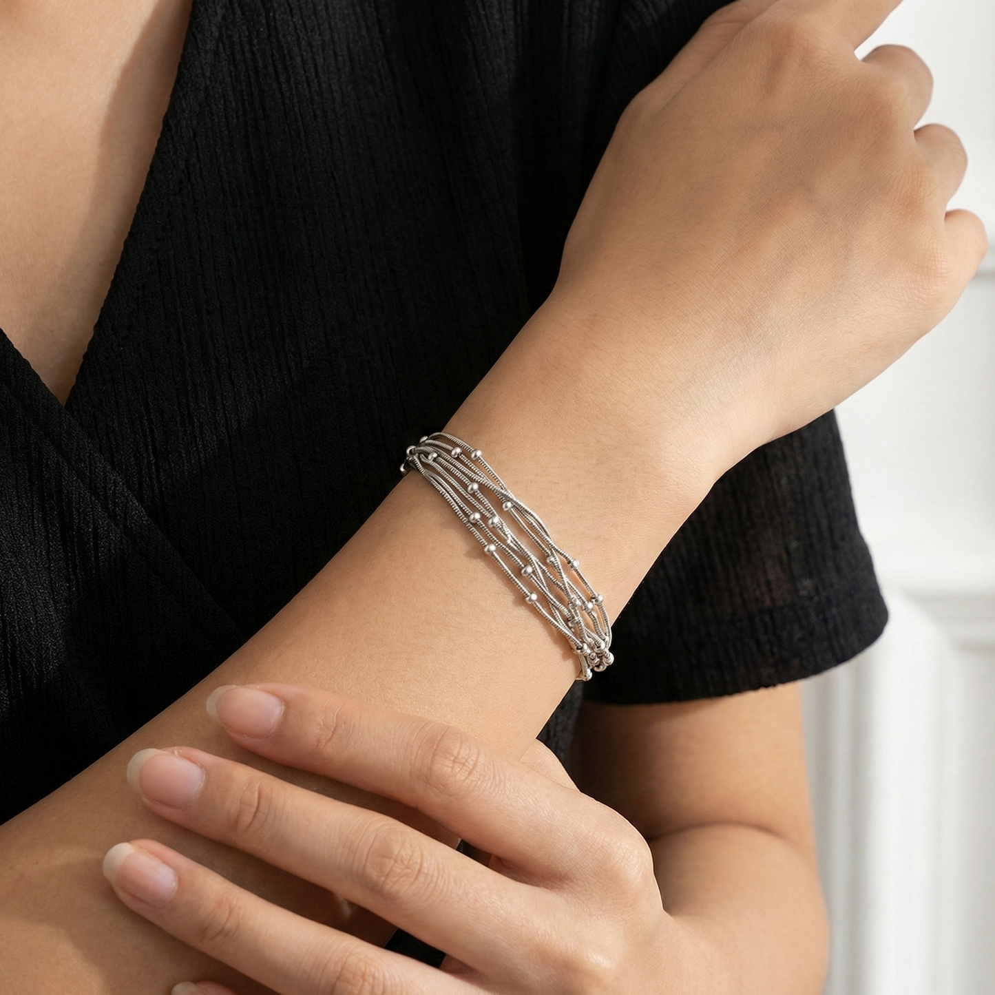 Cascading Streams Multi-Layer Bracelet