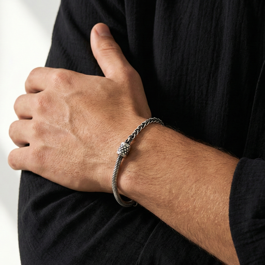 Artisan Forge Silver Bracelet