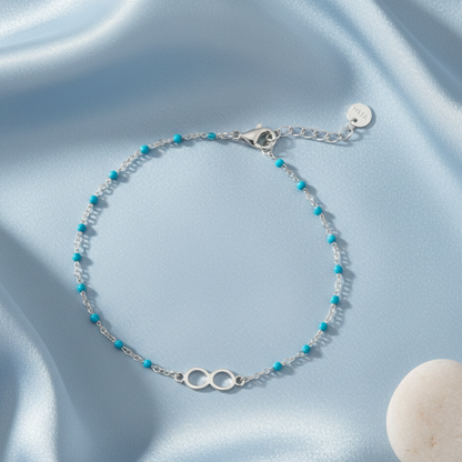 Azure Flow Infinity Bracelet