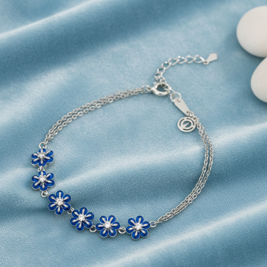 Bluebell Bloom Multi-Chain Bracelet
