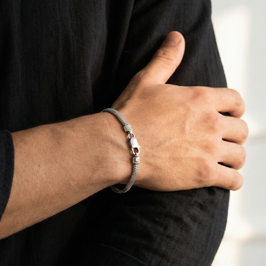 Urban Serpent Silver Bracelet