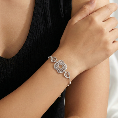 Ethereal Bloom Filigree Bracelet