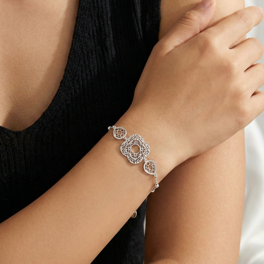 Ethereal Bloom Filigree Bracelet
