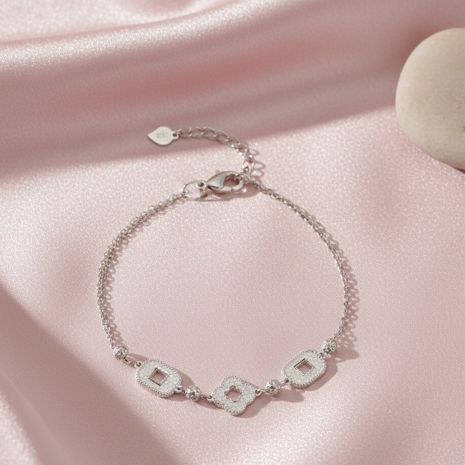 Geometric Bloom Chain Bracelet