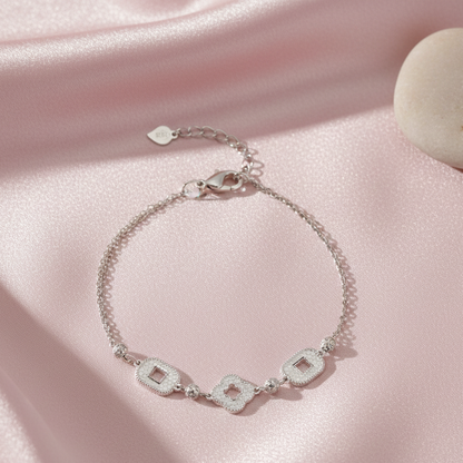 Geometric Bloom Chain Bracelet