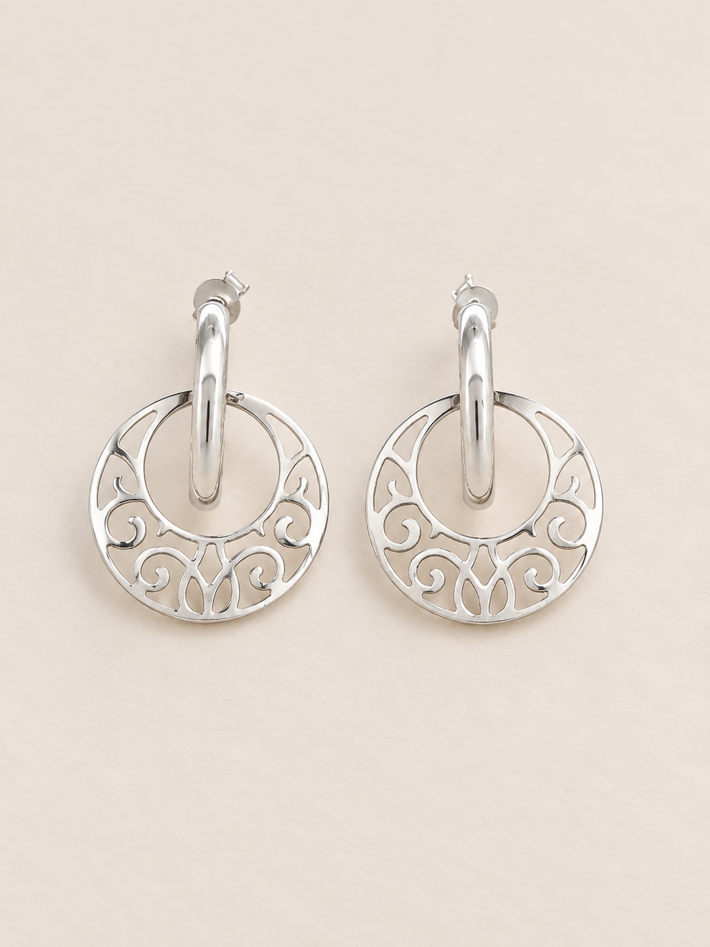 Echo Hoop Drop Earrings