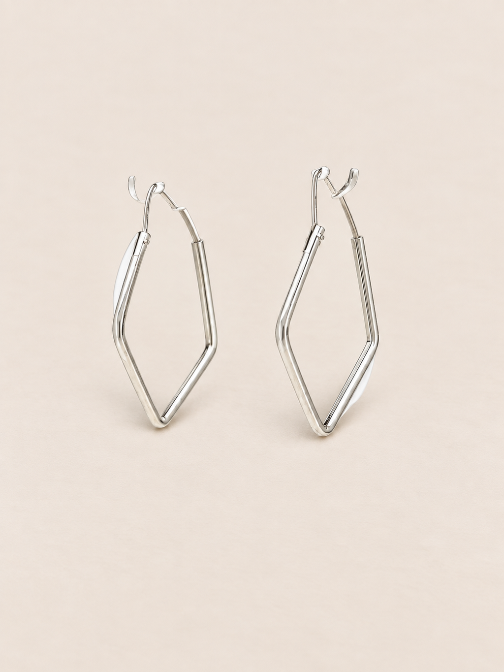 Modern Rhombus Hoop Earrings