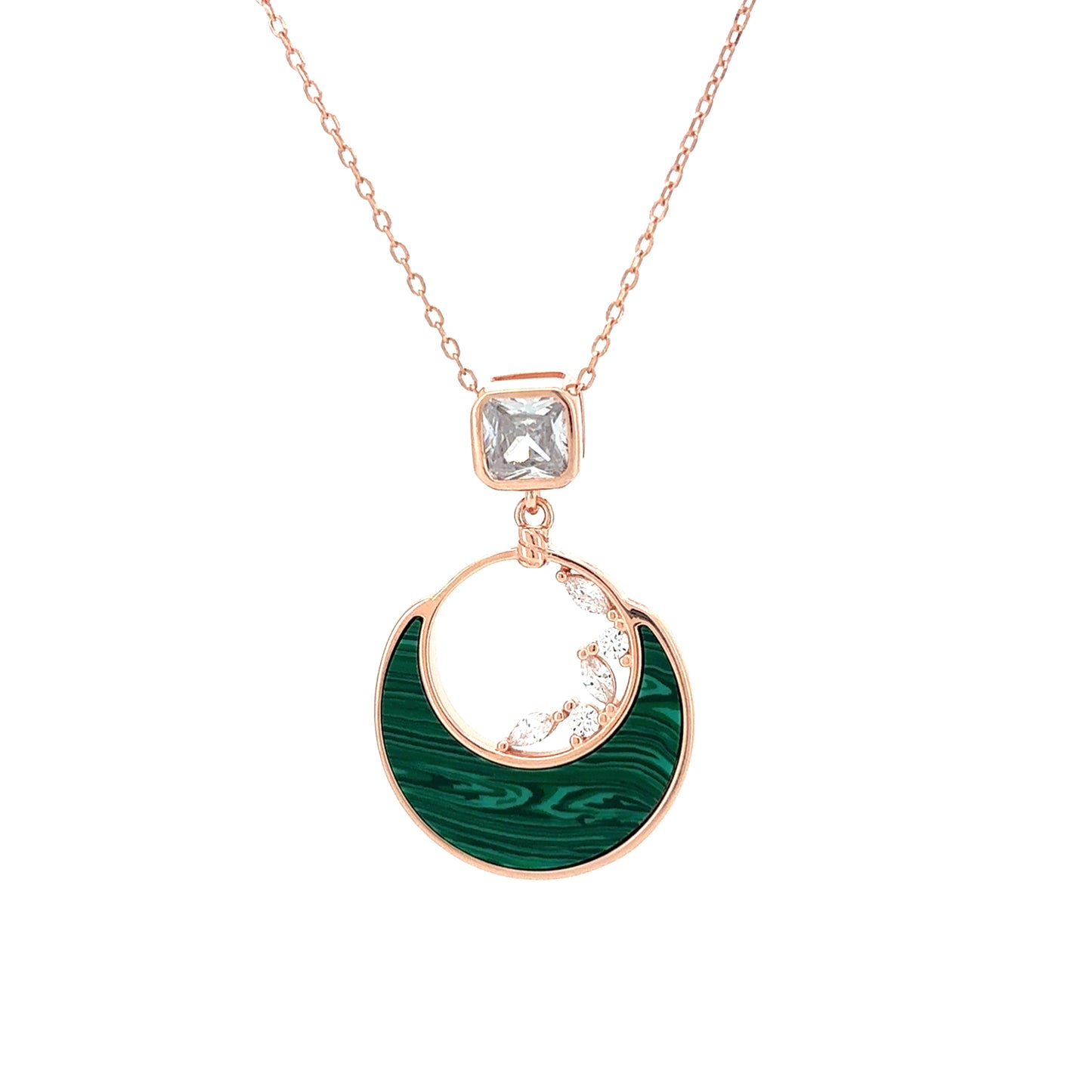 The Celestial Green Charm Necklace