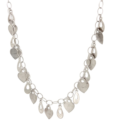 The Dangling Heart and Teardrop Necklace