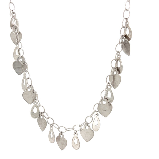 The Dangling Heart and Teardrop Necklace