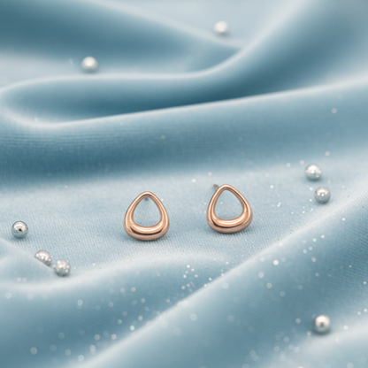 Fluid Drop Stud Earrings