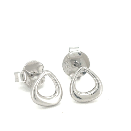 Fluid Drop Stud Earrings