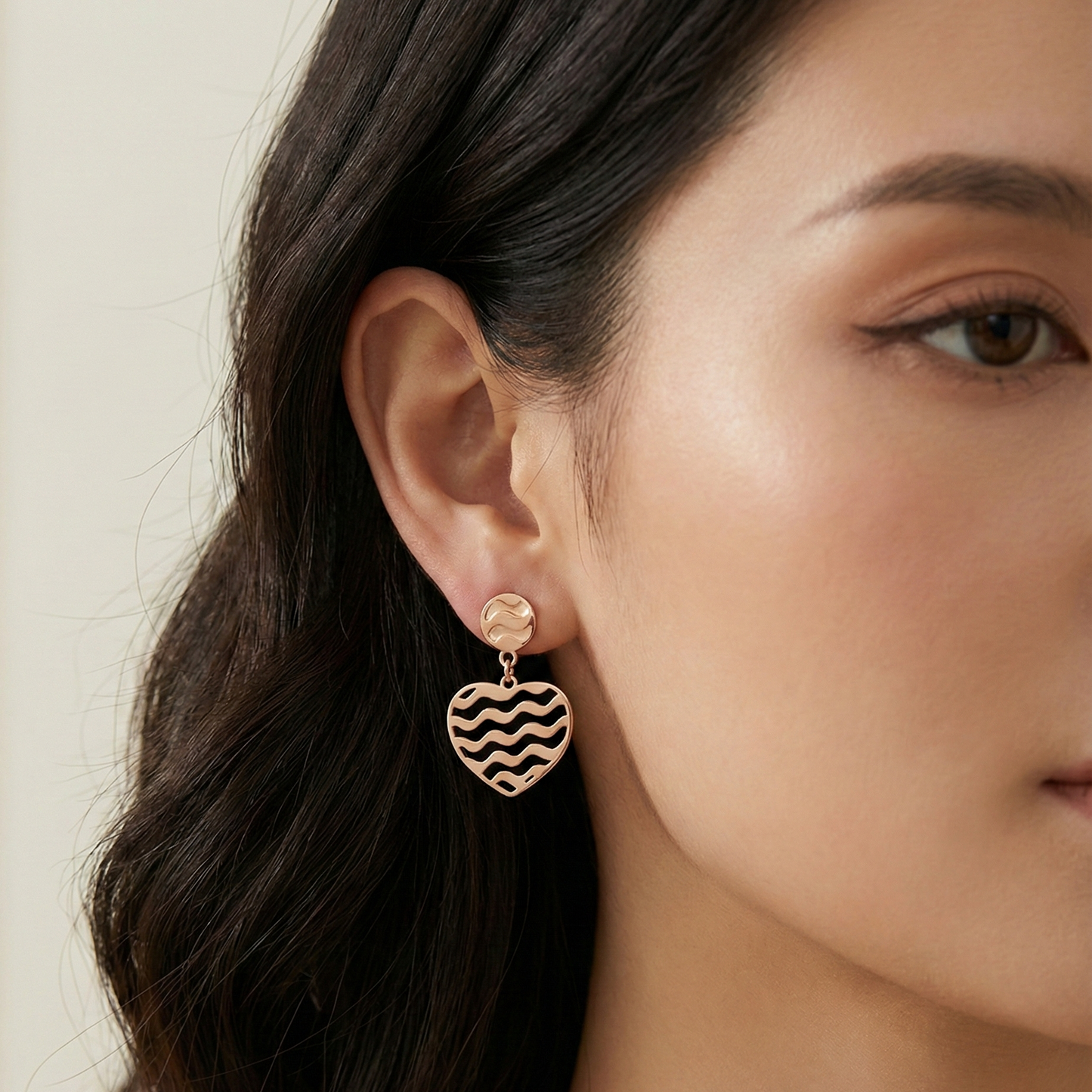 Ocean Heart Drop Earrings