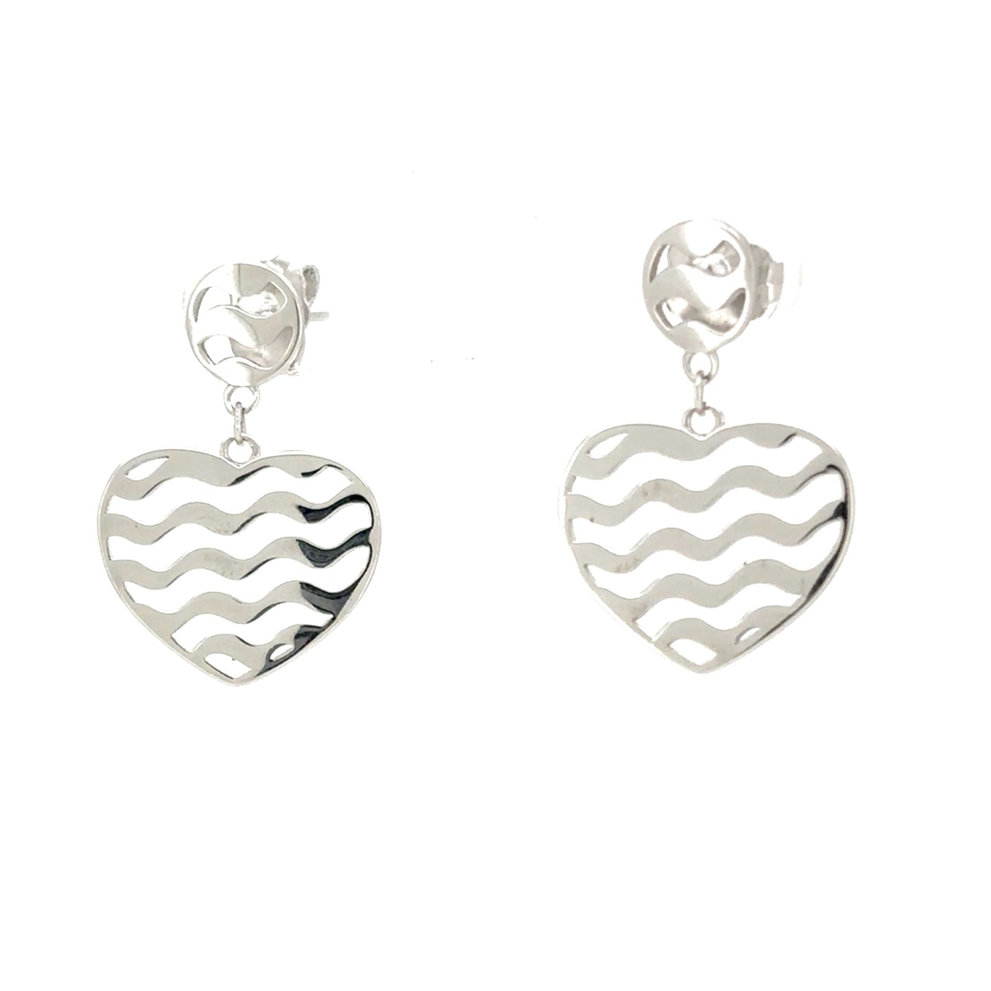 Ocean Heart Drop Earrings