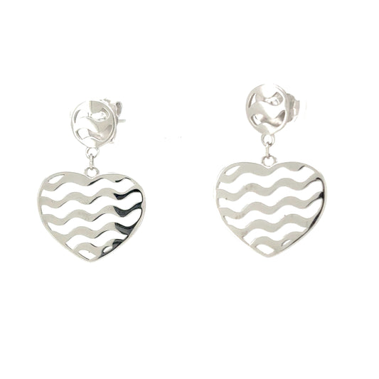 Ocean Heart Drop Earrings