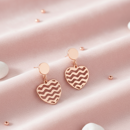 Ocean Heart Drop Earrings