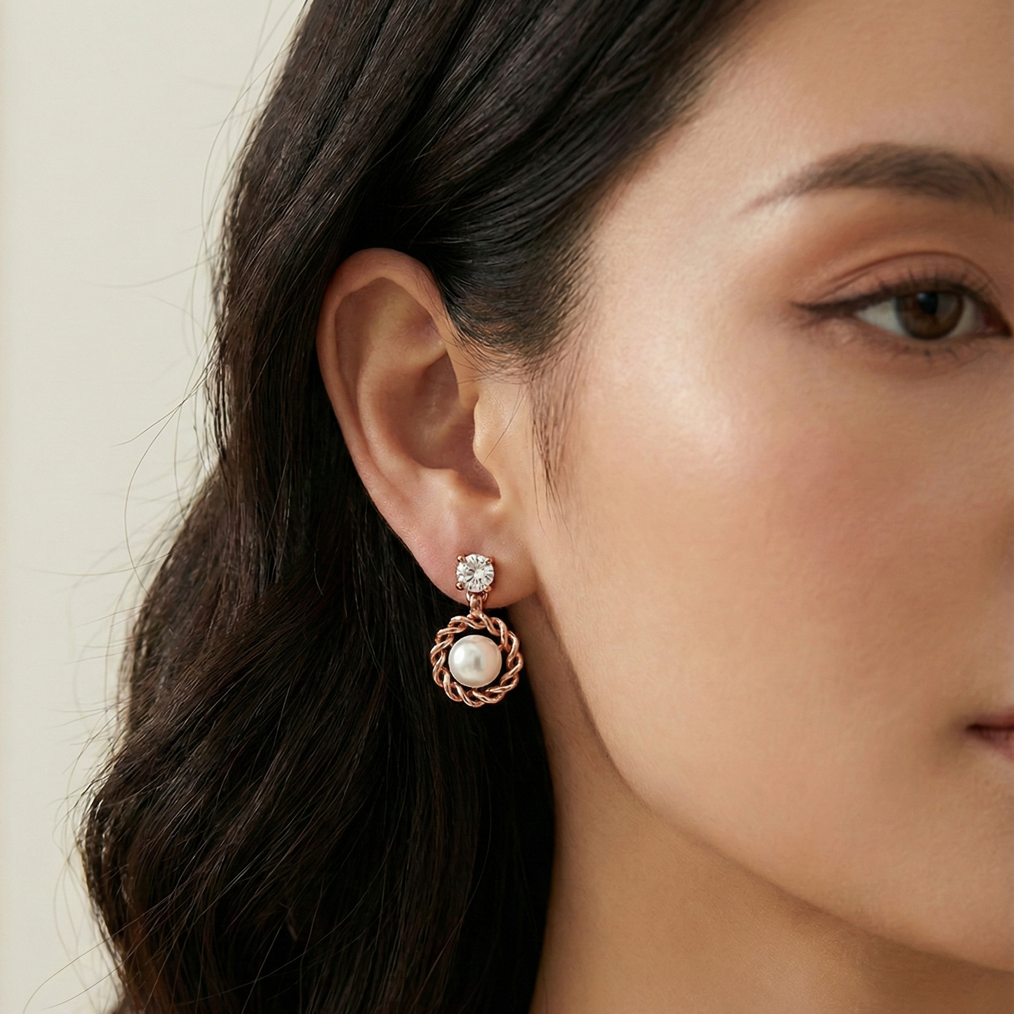 Timeless Embrace Pearl Drop Earrings