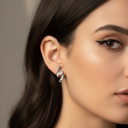 Serpent Embrace Stud Earrings