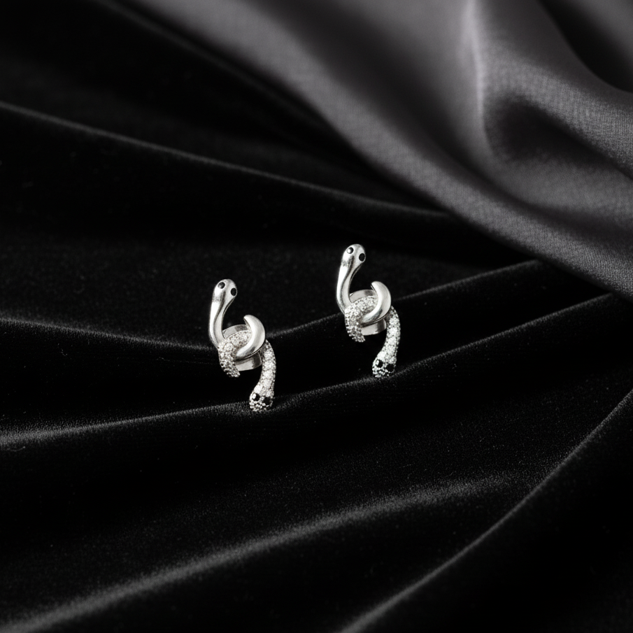 Serpent Embrace Stud Earrings