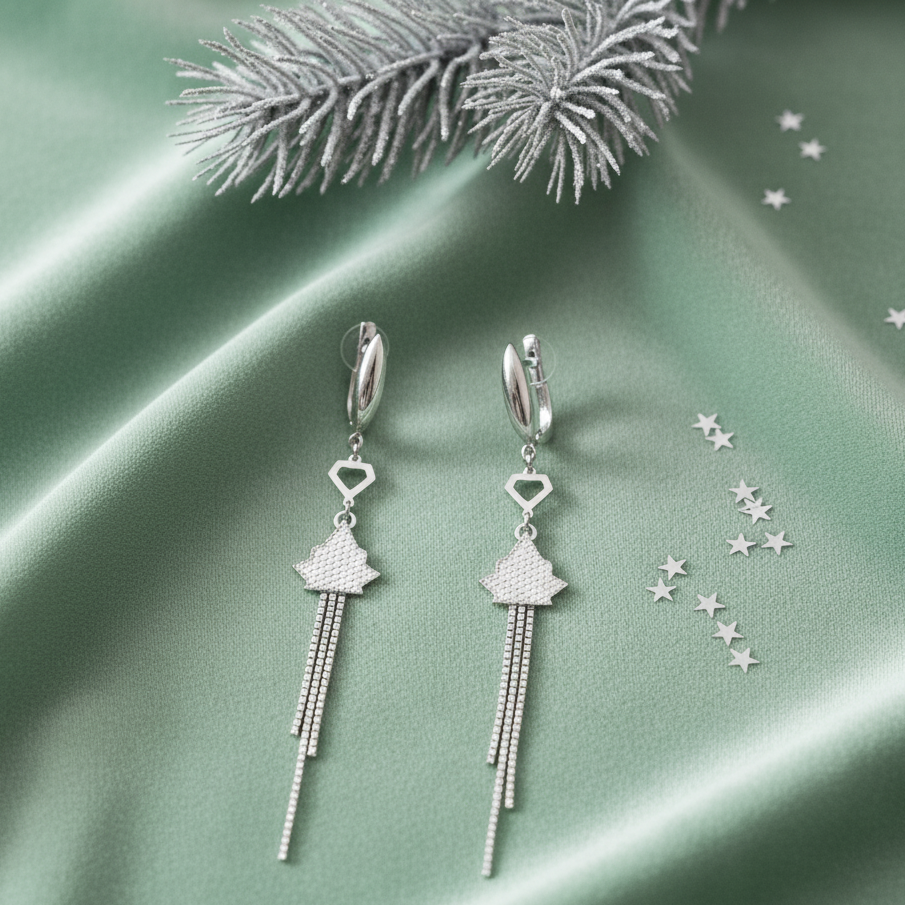 Winter Radiance Drop Earrings