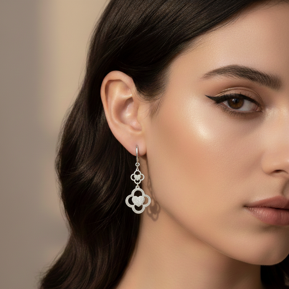 Heartfelt Bloom Drop Earrings