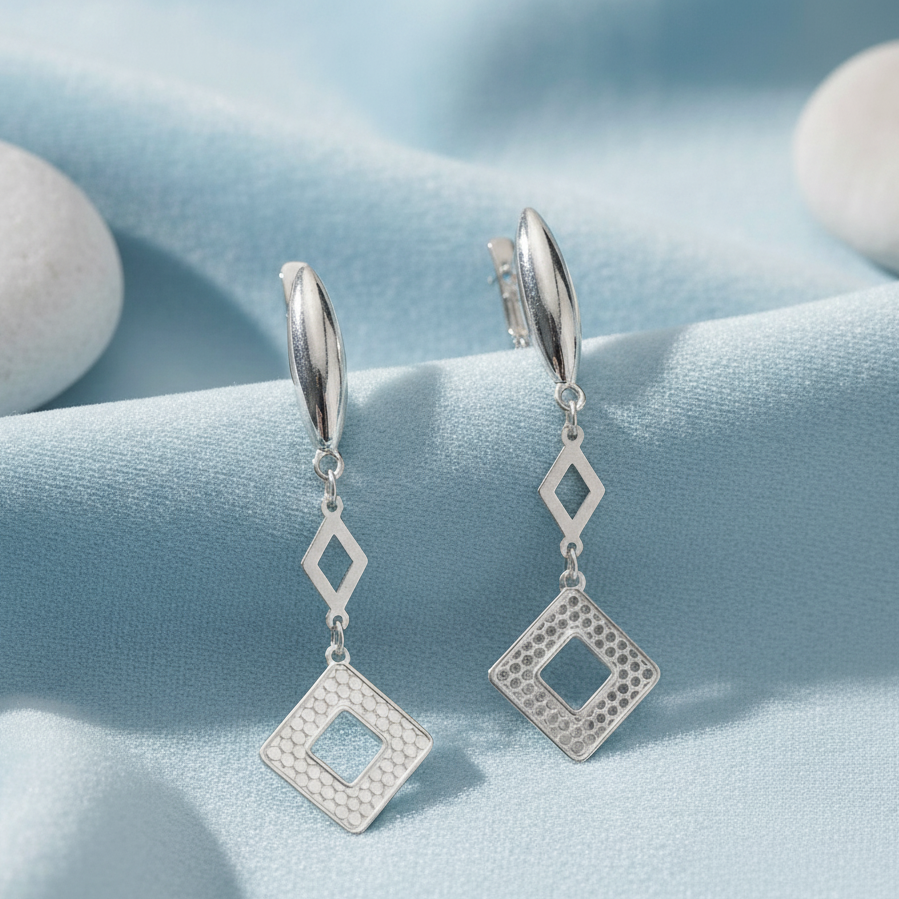 Geometric Cascade Drop Earrings