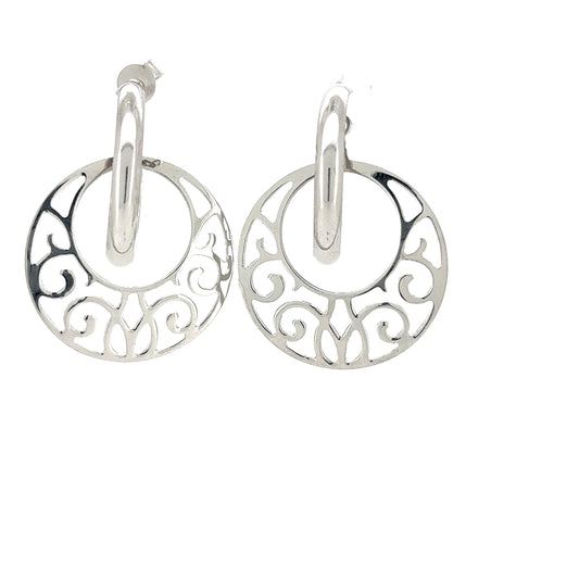 Echo Hoop Drop Earrings