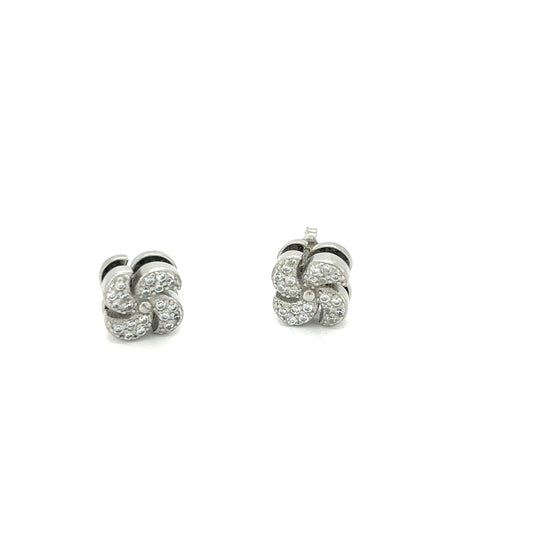 Glimmering Pinwheel Stud Earrings