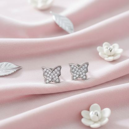 Glimmerwing Butterfly Stud Earrings