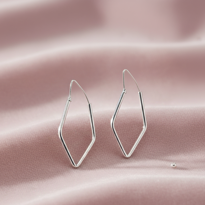 Modern Rhombus Hoop Earrings