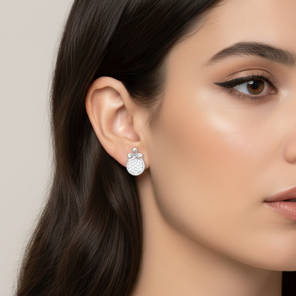 Tropical Glow Pineapple Stud Earrings