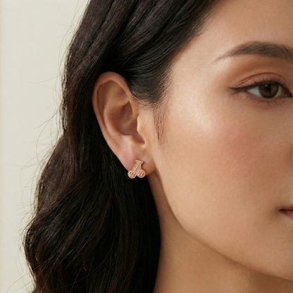 Sweet Cherry Bliss Stud Earrings