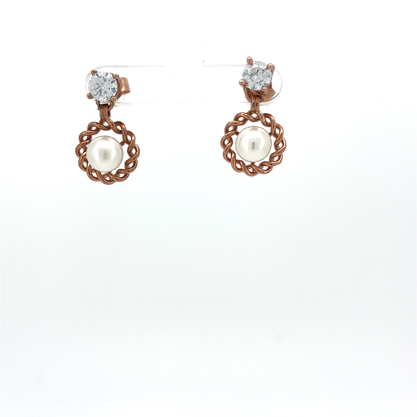 Timeless Embrace Pearl Drop Earrings