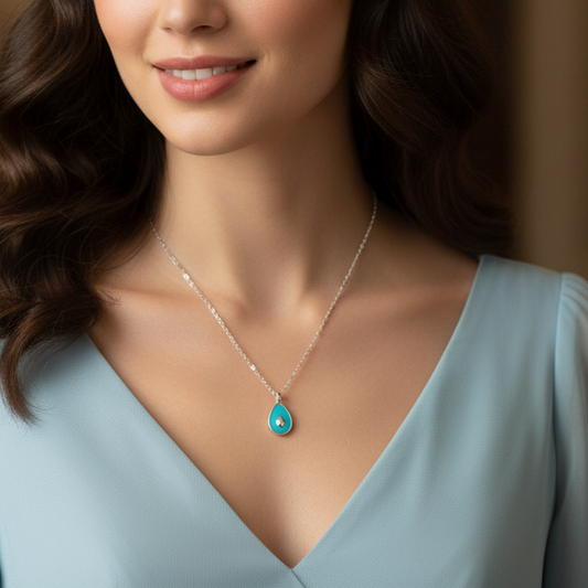 The Enamel Teardrop Necklace