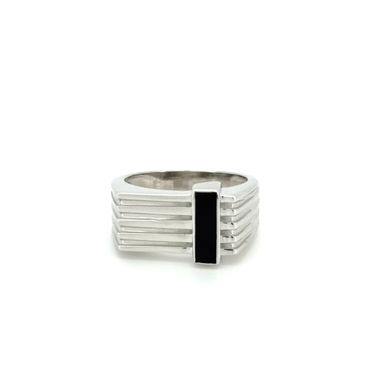Obsidian Lineage Ring for Men