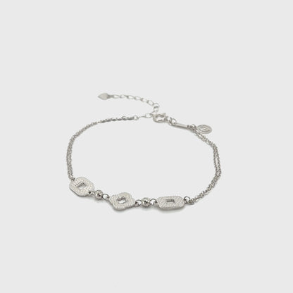 Geometric Bloom Chain Bracelet