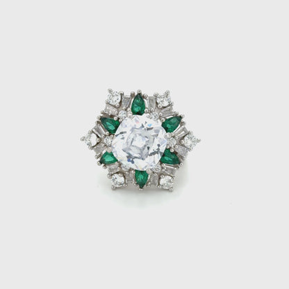 The Emerald Radiance Bloom Ring