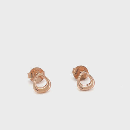 Fluid Drop Stud Earrings