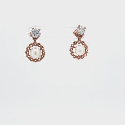 Timeless Embrace Pearl Drop Earrings