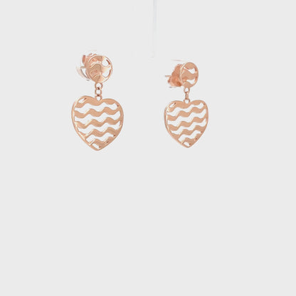 Ocean Heart Drop Earrings