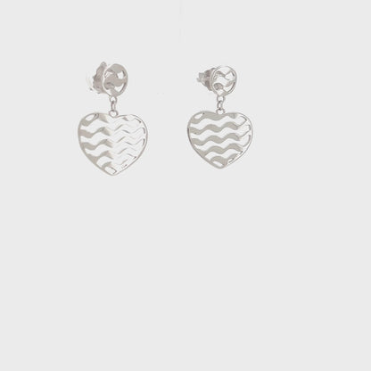 Ocean Heart Drop Earrings