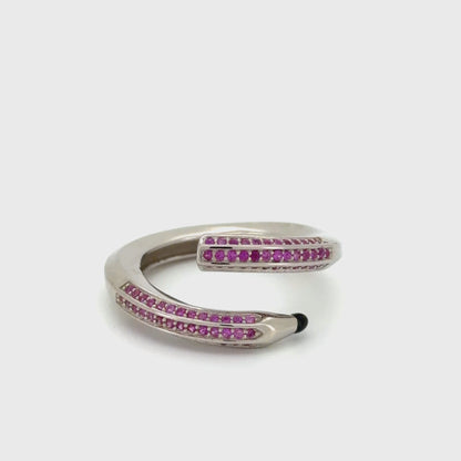 Fuchsia Coil Ring by Maela